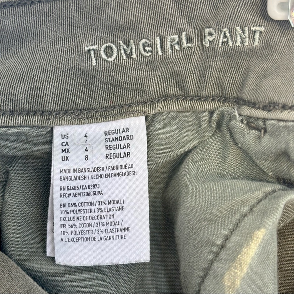 American Eagle Women's Super Stretch Olive Green Straight Leg Denim Jeans Size 4 - Picture 13 of 13